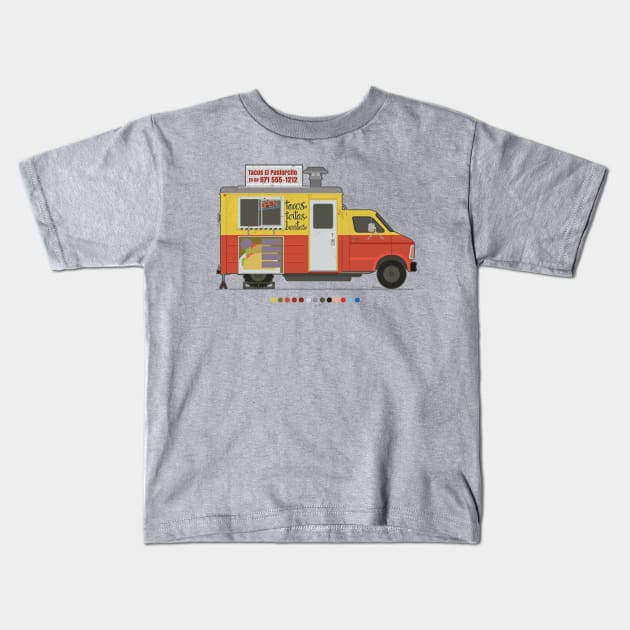 Portland Taco Truck Kids T-Shirt by DanielLiamGill